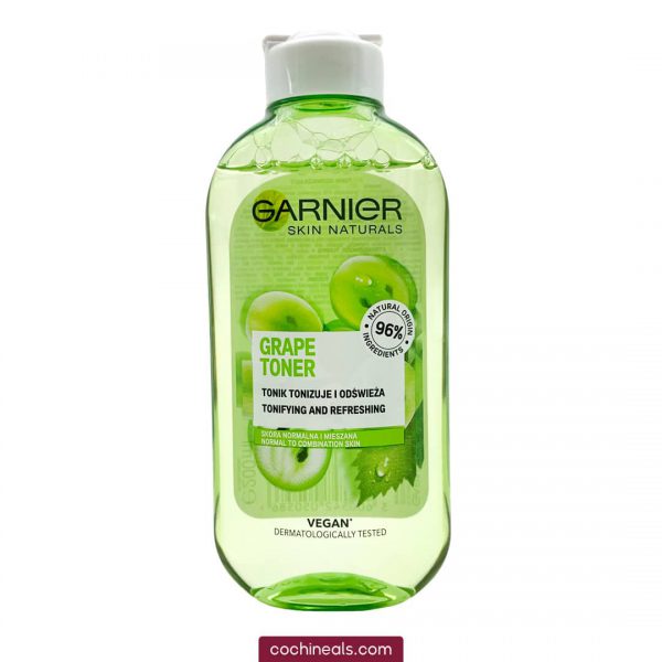 تونر انگور گارنیر تنظیم کننده PH پوست نرمال تا مختلط |GARNIER GRAPE TONER|حجم 200 میل
