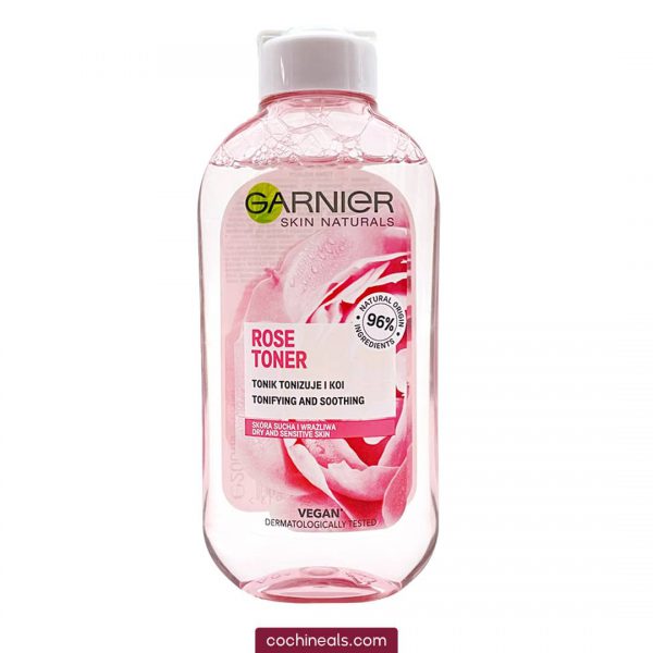 تونر گل رز گارنیر تنظیم کننده PH پوست خشک و حساس |GARNIER ROSE TONER|حجم 200 میل