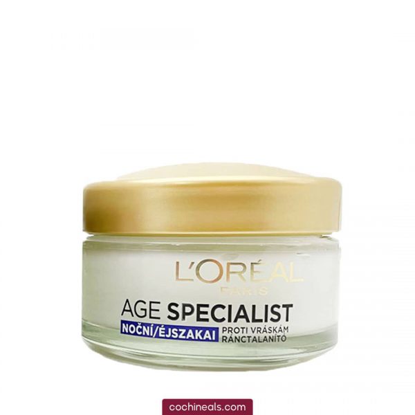 کرم ضد چروک تخصصی ایج اسپشیالیست بالای 55 سال لورال+55 LOREAL AGE SPECIALIST|کرم شب، حجم 50 میل