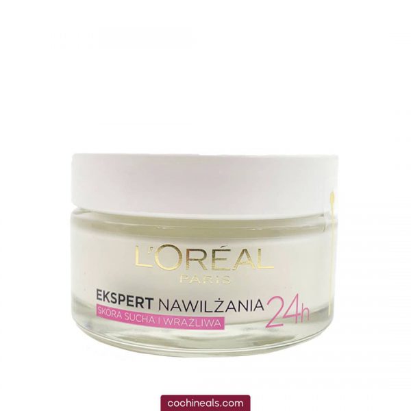 کرم آبرسان 24 ساعته پوست خشک و حساس  اکسپرت لورال LOREAL EKSPERT NAWILZENIA |کرم روز، حجم 50 میل